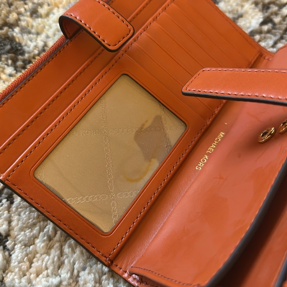 Michael Kors Orange Adele Leather Smartphone Wall… - image 4